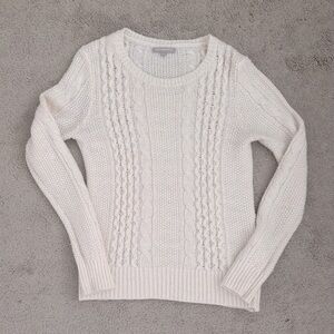 Banana Republic Cream Cable Knit Sweater